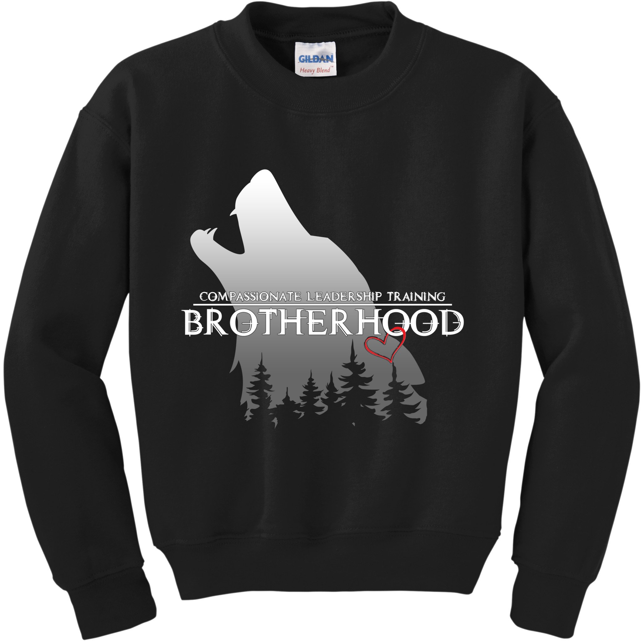 Brotherhood Compassionate Leadership Training Wolf  Kids Sweatshirt