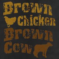 Brown Chicken Brown Cow 7 Panel Mesh Trucker Snapback Hat