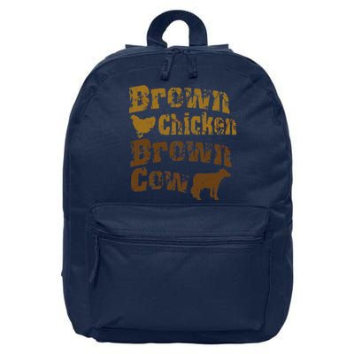 Brown Chicken Brown Cow 16 in Basic Backpack