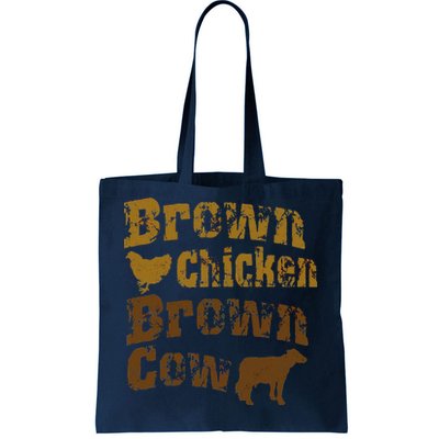 Brown Chicken Brown Cow Tote Bag