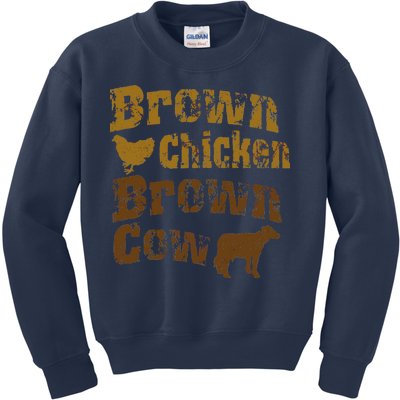 Brown Chicken Brown Cow Kids Sweatshirt