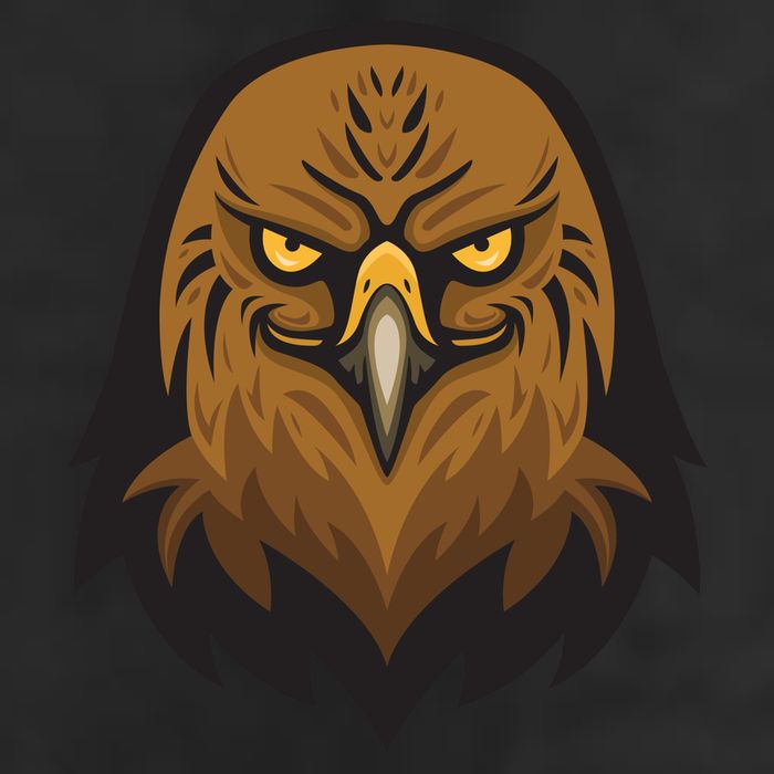 Brown Eagle 7 Panel Mesh Trucker Snapback Hat