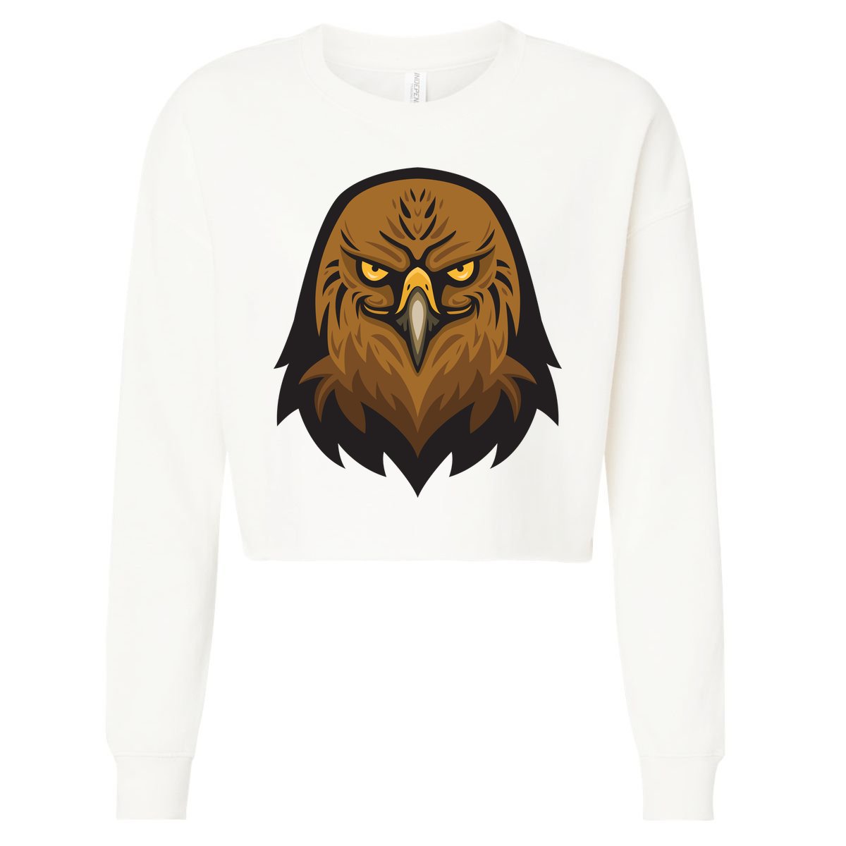 Brown Eagle Cropped Pullover Crew