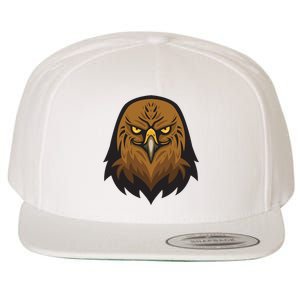 Brown Eagle Wool Snapback Cap