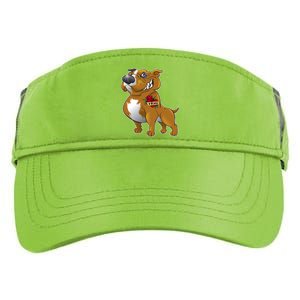 Brown Pitbull I Love Mom Adult Drive Performance Visor