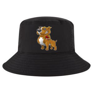 Brown Pitbull I Love Mom Cool Comfort Performance Bucket Hat