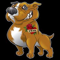 Brown Pitbull I Love Mom 16 in Basic Backpack