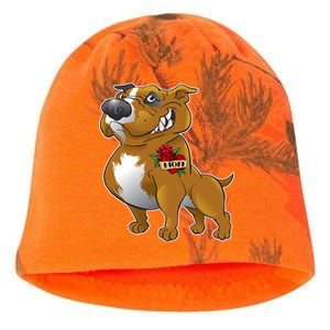 Brown Pitbull I Love Mom Kati - Camo Knit Beanie