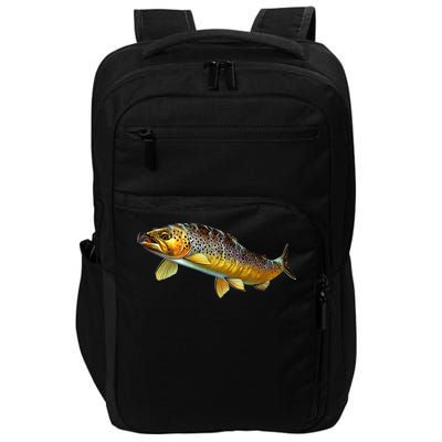 Brown Trout Fish with Fly Impact Tech Backpack