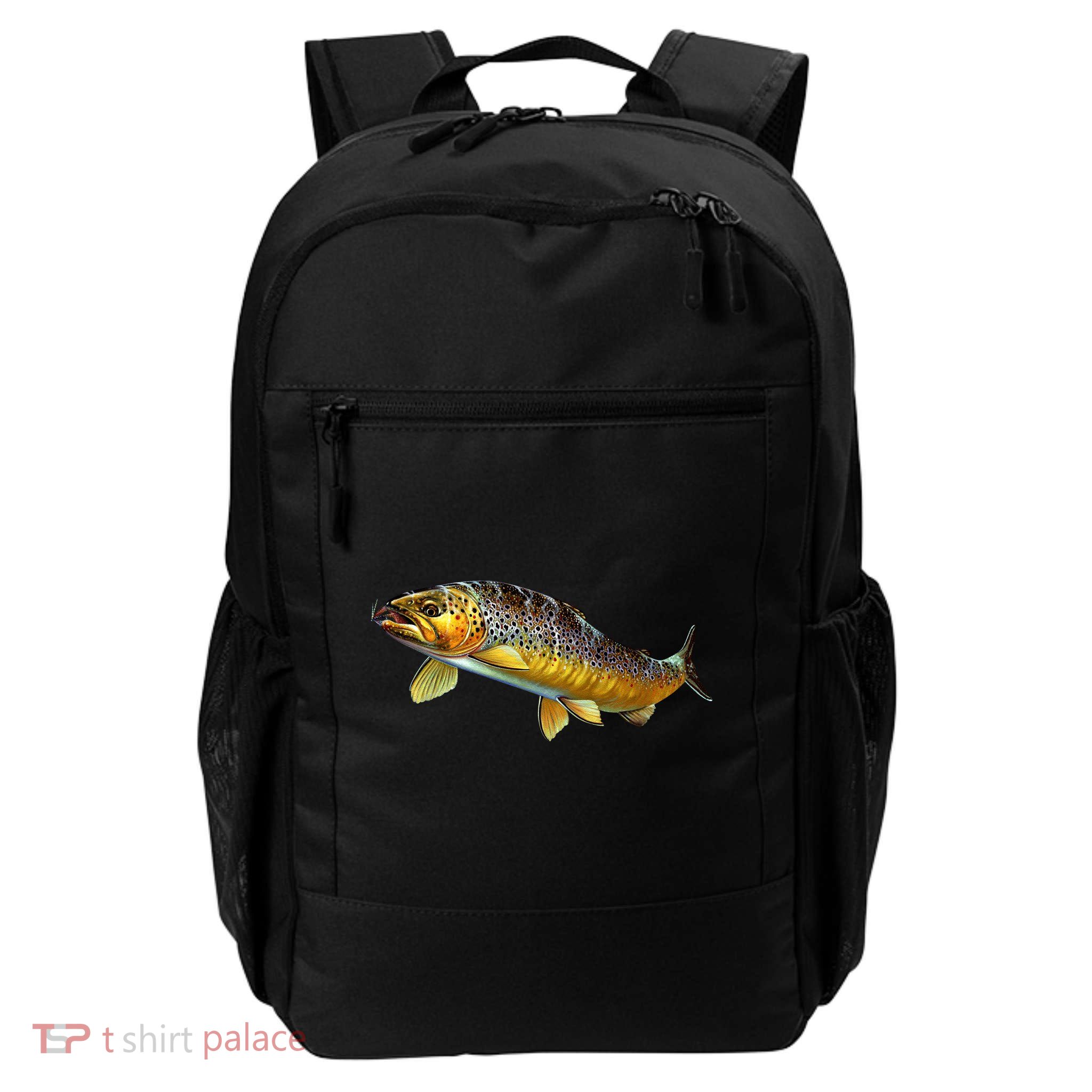 Brown Trout Fish with Fly Daily Commute Backpack