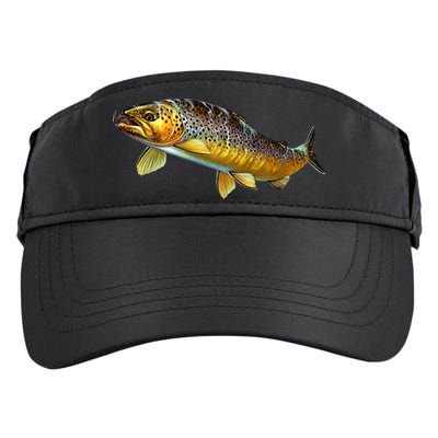 Brown Trout Fish with Fly Adult Drive Performance Visor