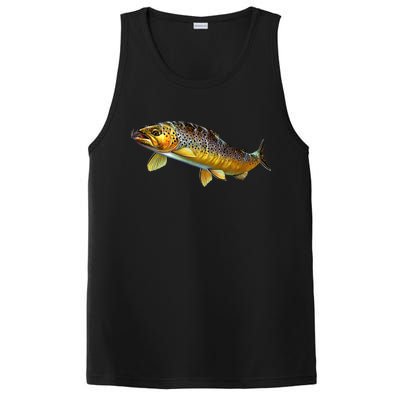 Brown Trout Fish with Fly PosiCharge Competitor Tank