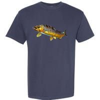 Brown Trout Fish with Fly Garment-Dyed Heavyweight T-Shirt