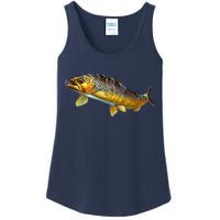 Brown Trout Fish with Fly Ladies Essential Tank