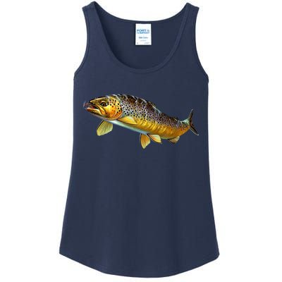 Brown Trout Fish with Fly Ladies Essential Tank