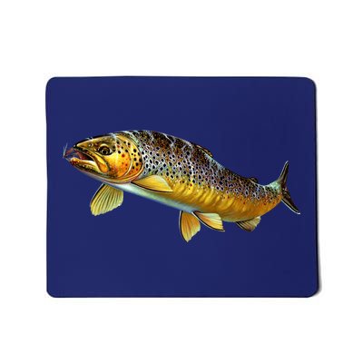 Brown Trout Fish with Fly Mousepad