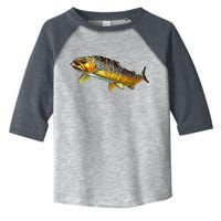 Brown Trout Fish with Fly Toddler Fine Jersey T-Shirt