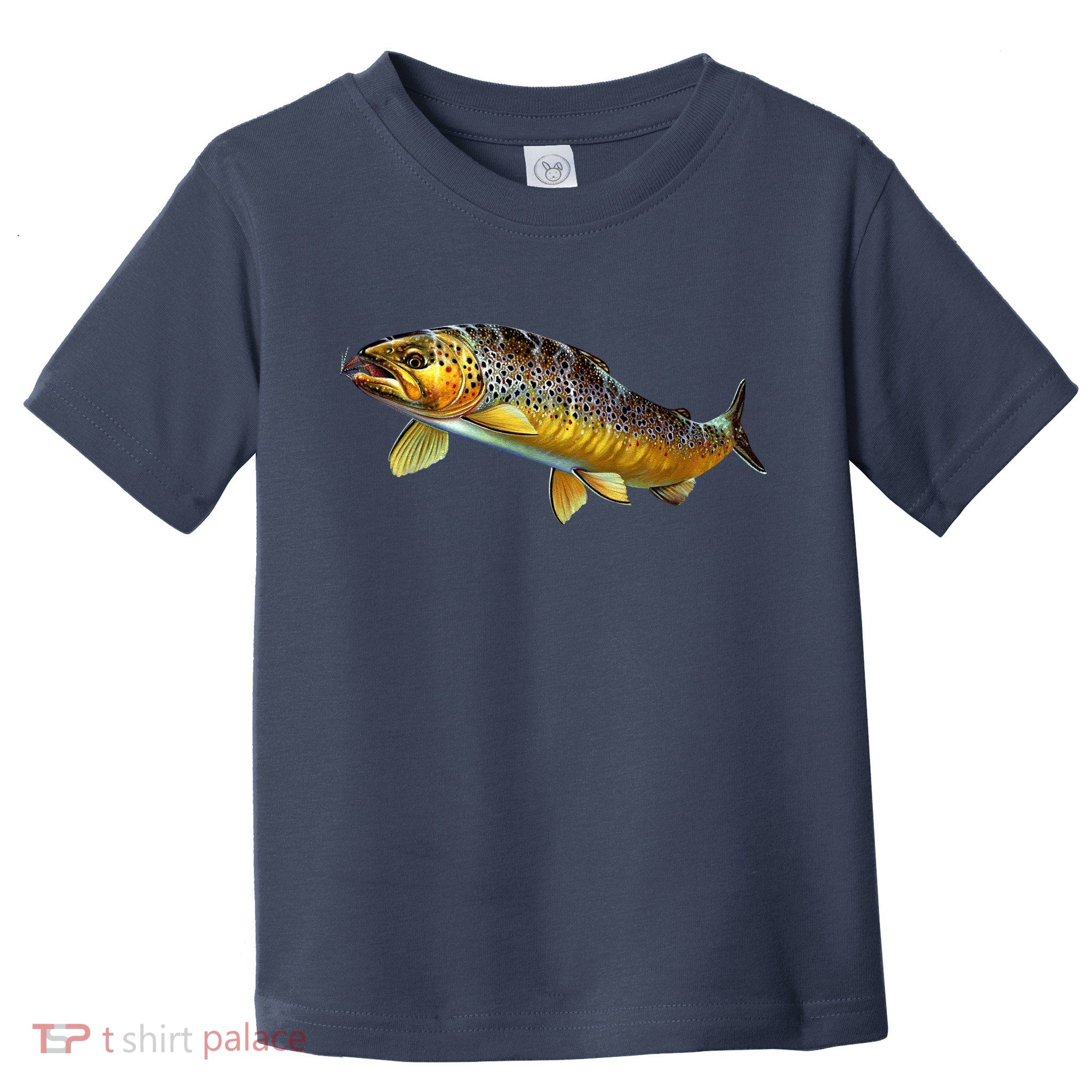 Brown Trout Fish with Fly Toddler T-Shirt