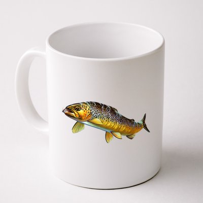 Brown Trout Fish with Fly Coffee Mug