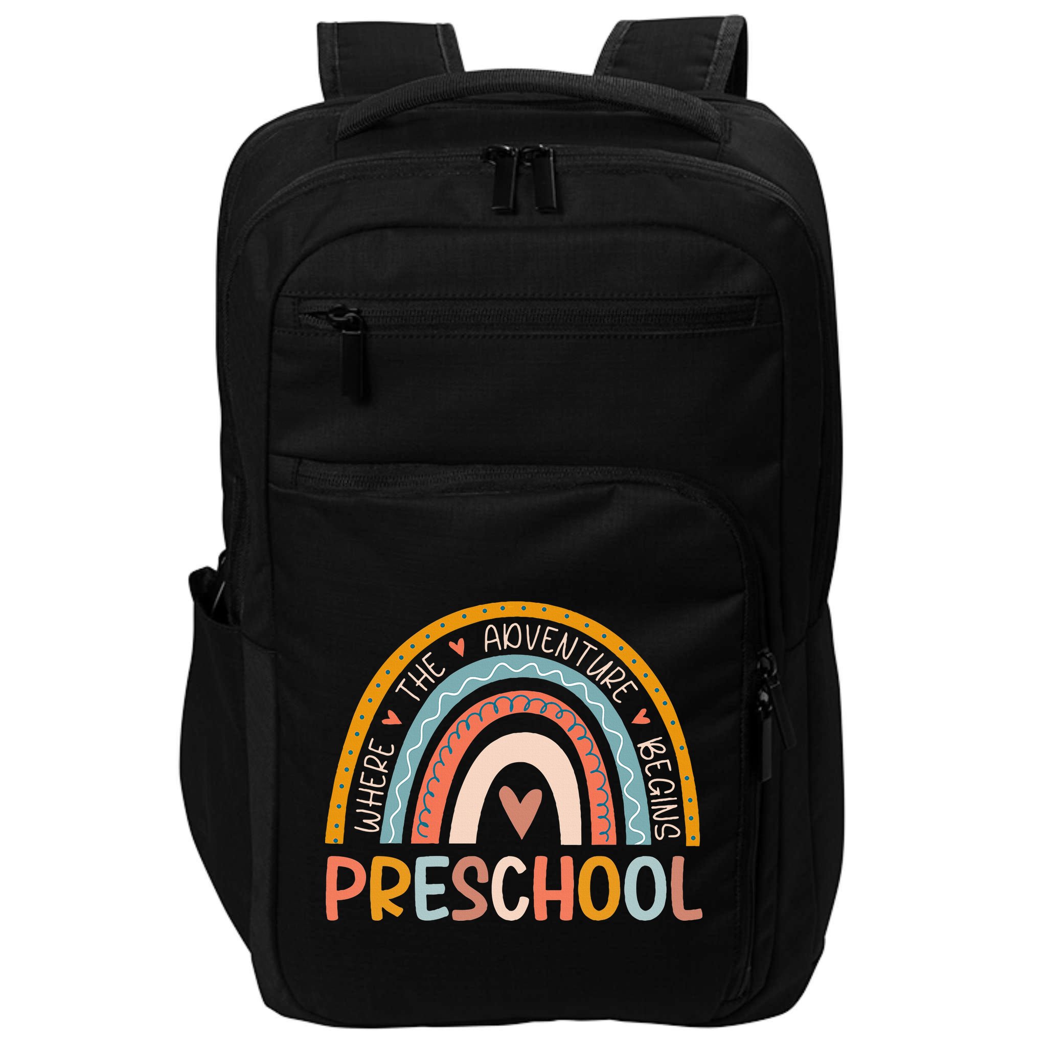 Boho Rainbow Preschool Where The Adventure Begins Teachers Impact Tech Backpack