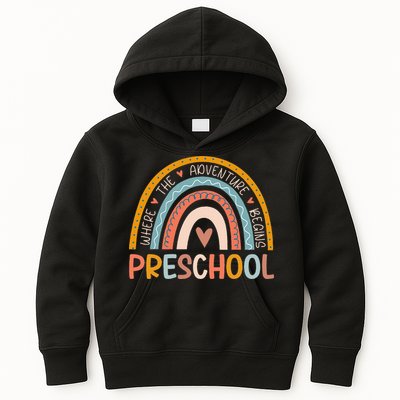 Boho Rainbow Preschool Where The Adventure Begins Teachers Kids Hoodie