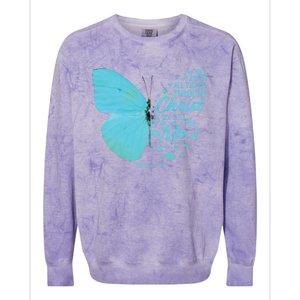 Butterfly Religious Philippians 4:13 Christian Funny Gift Cute Gift Colorblast Crewneck Sweatshirt