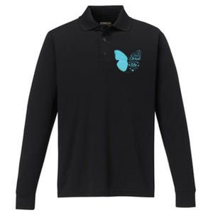 Butterfly Religious Philippians 4:13 Christian Funny Gift Cute Gift Performance Long Sleeve Polo