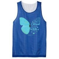 Butterfly Religious Philippians 4:13 Christian Funny Gift Cute Gift Mesh Reversible Basketball Jersey Tank