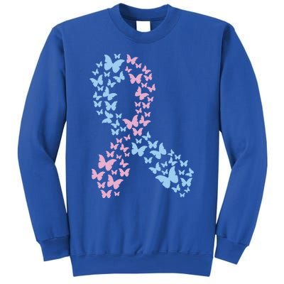 Butterfly Ribbon Pregnancy And Infant Loss Awareness Month Gift Sweatshirt