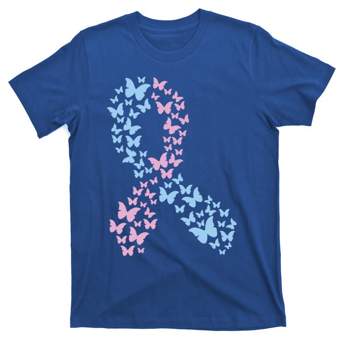 Butterfly Ribbon Pregnancy And Infant Loss Awareness Month Gift T-Shirt