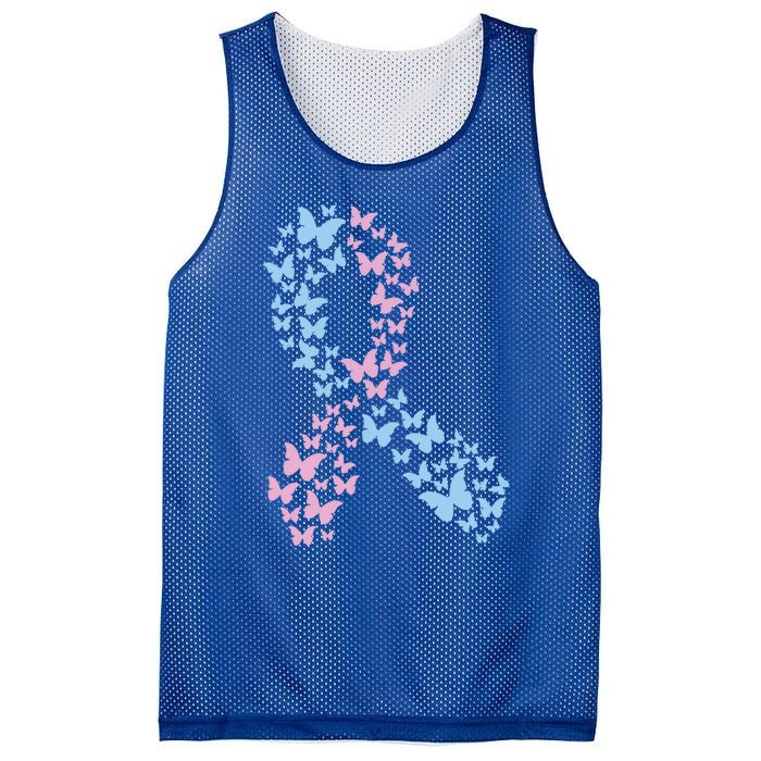 Butterfly Ribbon Pregnancy And Infant Loss Awareness Month Gift Mesh Reversible Basketball Jersey Tank