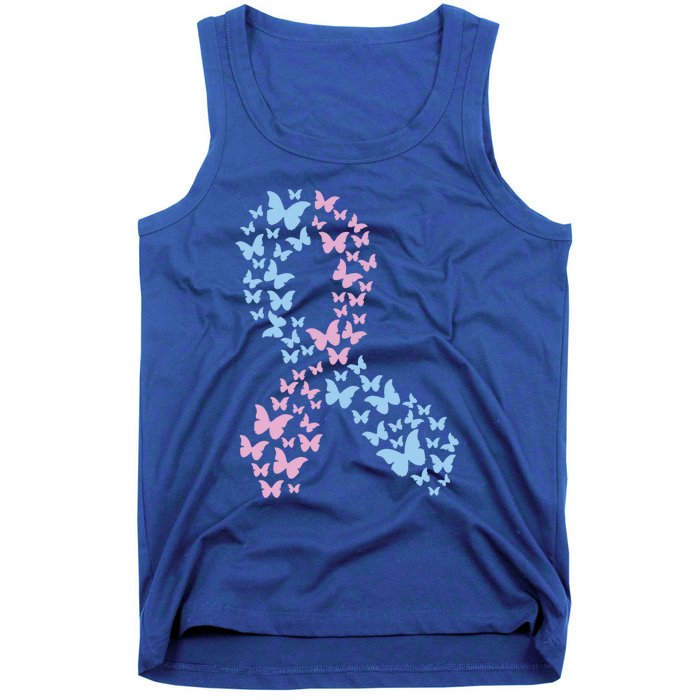 Butterfly Ribbon Pregnancy And Infant Loss Awareness Month Gift Tank Top