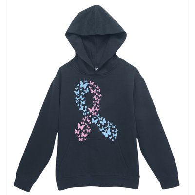 Butterfly Ribbon Pregnancy And Infant Loss Awareness Month Gift Urban Pullover Hoodie