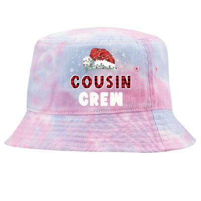 Buffalo Red Plaid Cousin Crew Xmas Family Matching Christmas Gift Tie-Dyed Bucket Hat