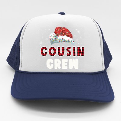 Buffalo Red Plaid Cousin Crew Xmas Family Matching Christmas Gift Trucker Hat