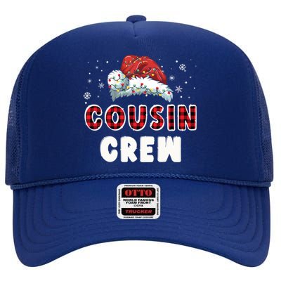 Buffalo Red Plaid Cousin Crew Xmas Family Matching Christmas Gift High Crown Mesh Back Trucker Hat