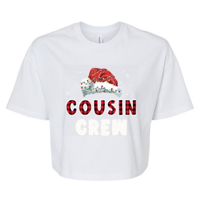 Buffalo Red Plaid Cousin Crew Xmas Family Matching Christmas Gift Bella+Canvas Jersey Crop Tee