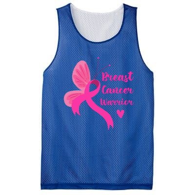 Butterfly Ribbon Pink Breast Cancer Warrior Awareness Cool Gift Mesh Reversible Basketball Jersey Tank