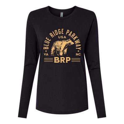 Blue Ridge Parkway BRP North Carolina Virginia Bear Design Womens Cotton Relaxed Long Sleeve T-Shirt