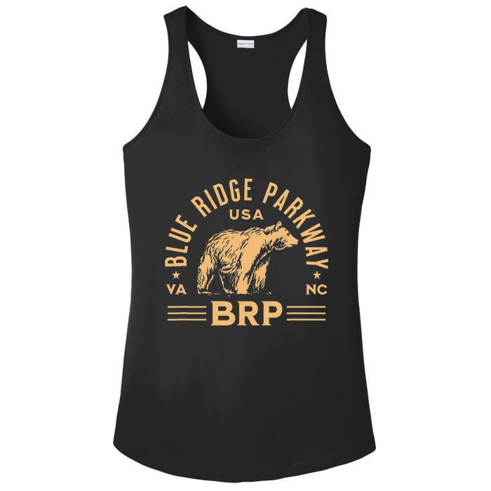 Blue Ridge Parkway BRP North Carolina Virginia Bear Design Ladies PosiCharge Competitor Racerback Tank