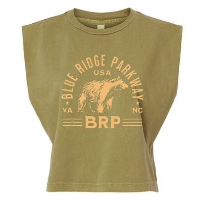 Blue Ridge Parkway BRP North Carolina Virginia Bear Design Garment-Dyed Women's Muscle Tee