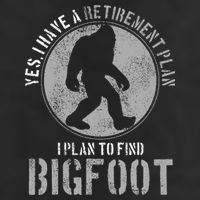 Bigfoot Retirement Plan Funny Retired Sasquatch Hunter Gift 7 Panel Mesh Trucker Snapback Hat