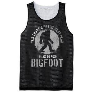 Bigfoot Retirement Plan Funny Retired Sasquatch Hunter Gift Mesh Reversible Basketball Jersey Tank