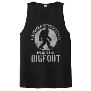 Bigfoot Retirement Plan Funny Retired Sasquatch Hunter Gift PosiCharge Competitor Tank