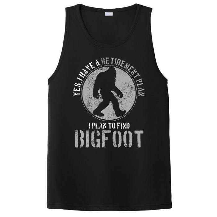 Bigfoot Retirement Plan Funny Retired Sasquatch Hunter Gift PosiCharge Competitor Tank