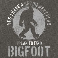Bigfoot Retirement Plan Funny Retired Sasquatch Hunter Gift Cotton Canvas Backpack