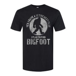 Bigfoot Retirement Plan Funny Retired Sasquatch Hunter Gift Softstyle CVC T-Shirt