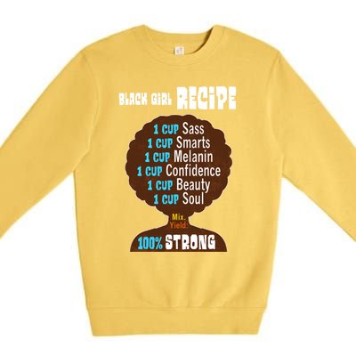 Black Recipe Pride For Strong And Gift Premium Crewneck Sweatshirt