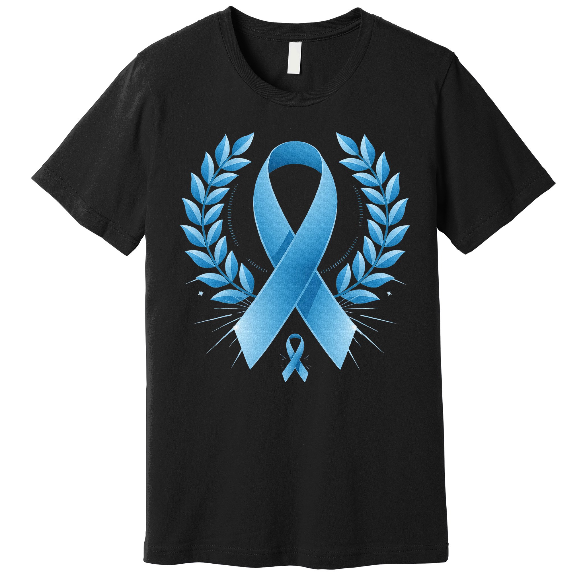 Blue Ribbon Prostate Cancer Awareness Survivor Premium T-Shirt