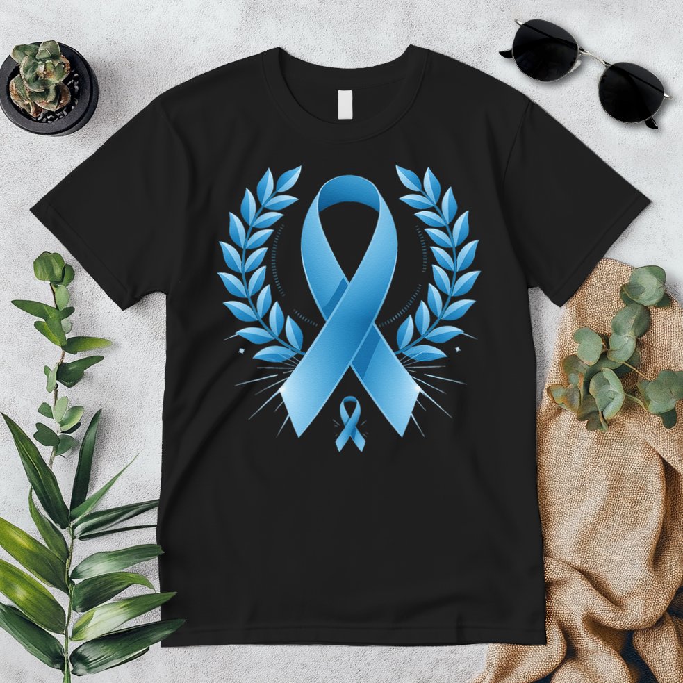 Blue Ribbon Prostate Cancer Awareness Survivor Premium T-Shirt